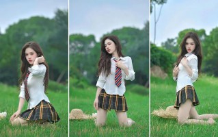 谁拍谁好看｜草地 JK 轻松拍出元气少女感