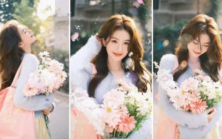 春日限定浪漫｜手捧花写真教程，每一张都像电影截图
