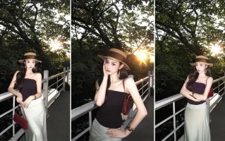 夕阳下的林荫道这样拍，手机也能出大片