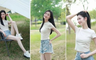 公园草地露营拍照：这8个动作，显高显瘦显腿长