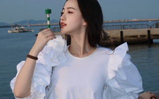 马萱，长直发白裙子，好甜美的私服