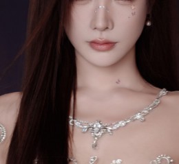 戴燕妮梦幻写真来袭，身穿璀璨紫色礼裙，精致妆容尽显高级感！