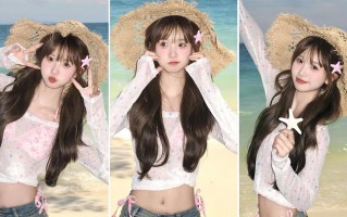 海边甜妹穿搭｜6 个上镜小姿势，新手也能拍得很灵