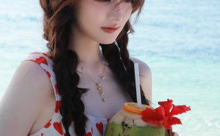 徐璐海边写真，真好看啊