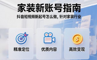 针对家装行业，抖音短视频新起号怎么做？