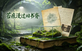 苔痕漫过旧书脊