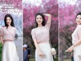 春天与花合影的9个拍照姿势，花美人更美 