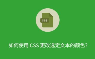 如何使用 CSS 更改选定文本的颜色？