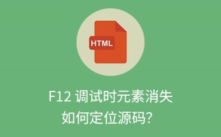 F12 调试时元素消失，如何定位源码？