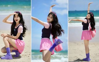 海边多巴胺拍照，10个元气少女感拍照姿势