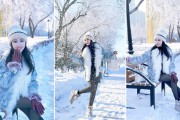 冬日雪景拍照教程：4个姿势拍出雪天甜妹感