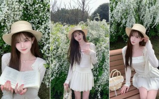 花墙拍照天花板！甜妹春日写真的正确打开方式