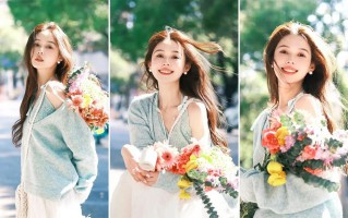 7个捧花摆姿｜松弛上镜不僵硬，衬出穿搭温柔感