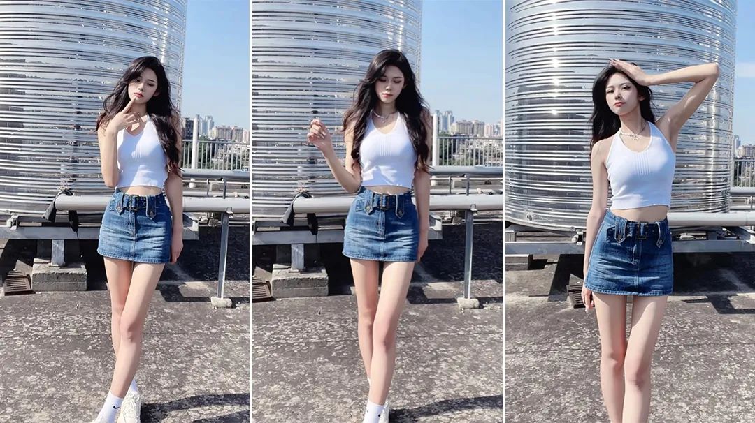吊带牛仔短裙怎么拍出片?7个拍照姿势,干货满满-第1张图片-风享汇 吊带牛仔短裙怎么拍出片?7个拍照姿势,干货满满-第1张图片-风享汇