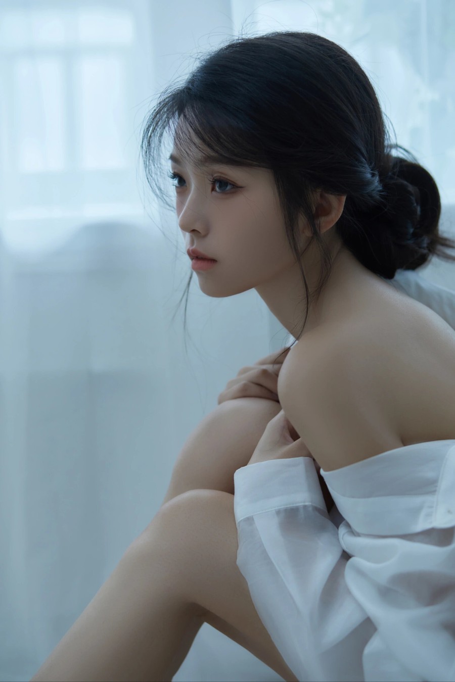 白衬衫纯欲天花板，情绪少女写真-第4张图片-风享汇