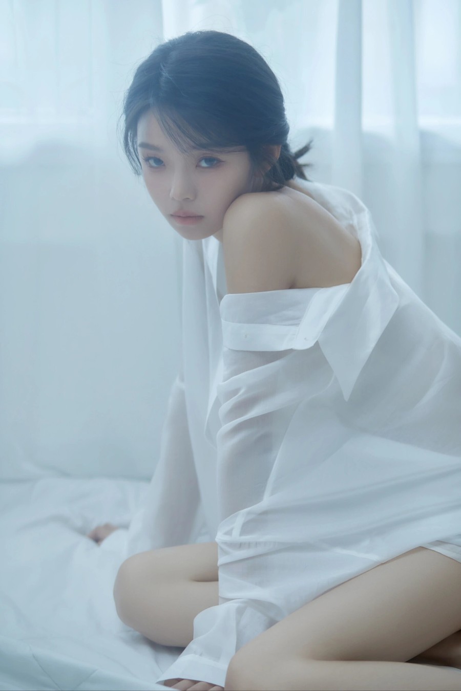 白衬衫纯欲天花板，情绪少女写真-第7张图片-风享汇