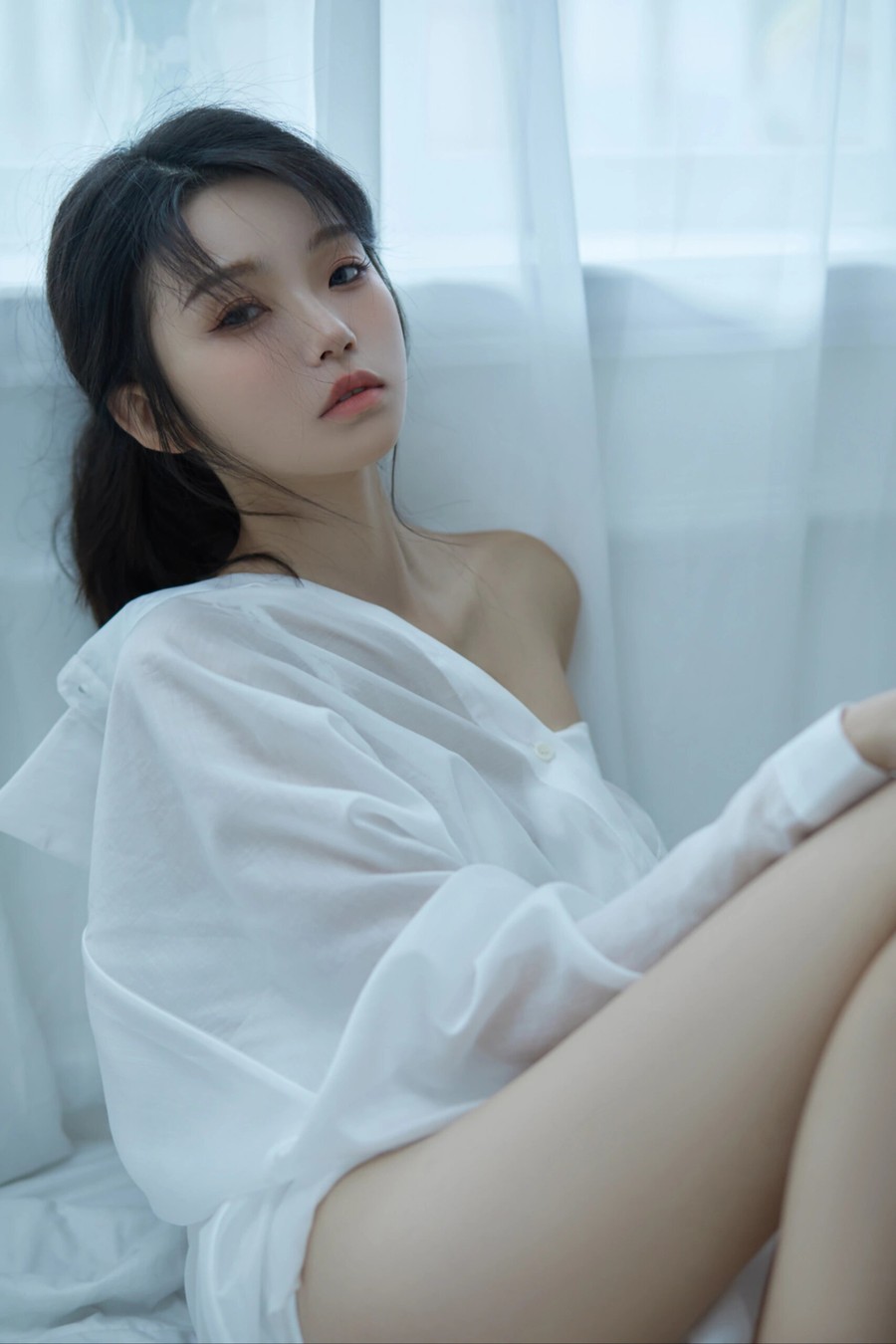 白衬衫纯欲天花板，情绪少女写真-第8张图片-风享汇