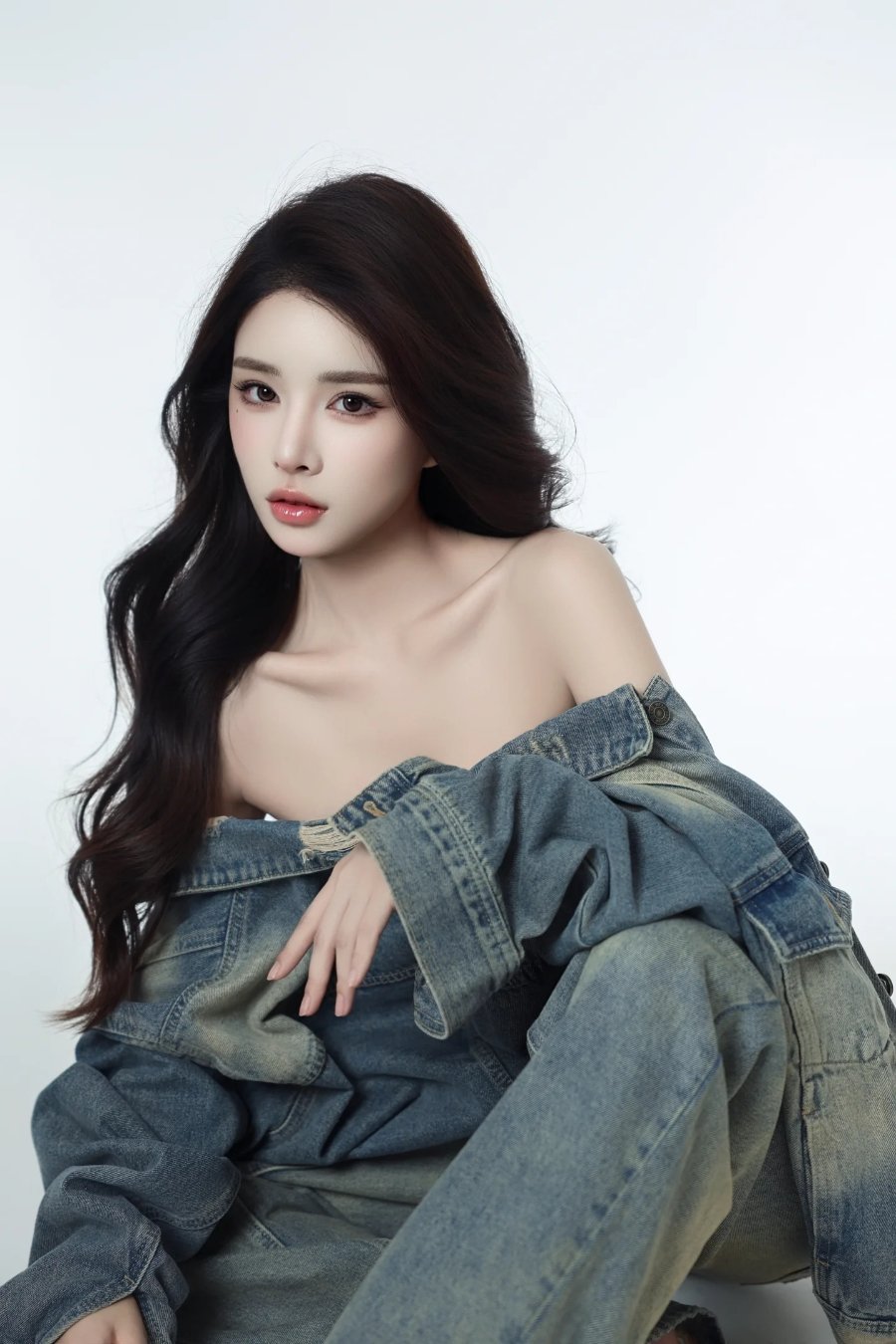 牛仔少女，性感妩媚写真-第4张图片-风享汇