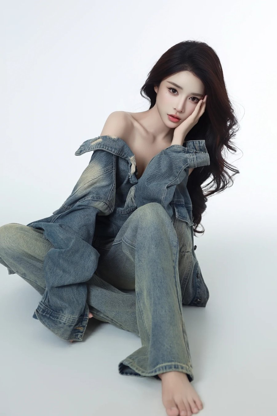 牛仔少女，性感妩媚写真-第3张图片-风享汇
