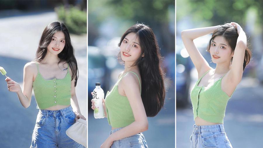 半身照这7个姿势，轻松拍出少女感时尚美照-第1张图片-风享汇