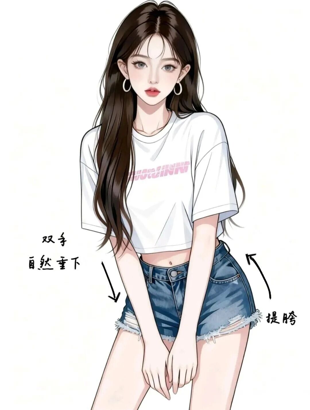 9个甜酷摆姿，穿T恤短裤就能拍-第9张图片-风享汇