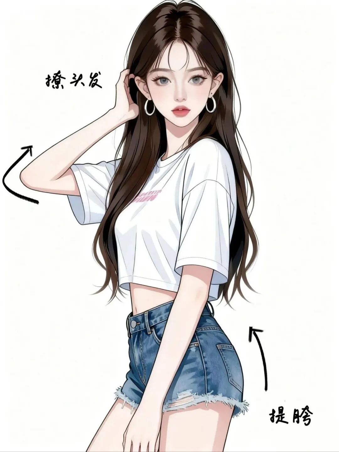 9个甜酷摆姿，穿T恤短裤就能拍-第6张图片-风享汇