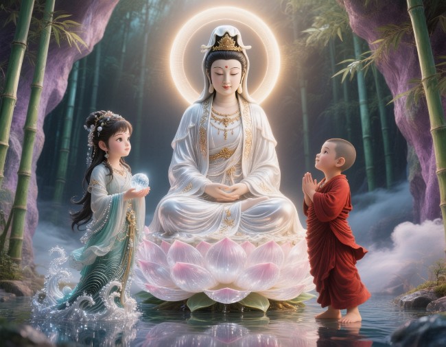 龙女拜观音-第1张图片-风享汇