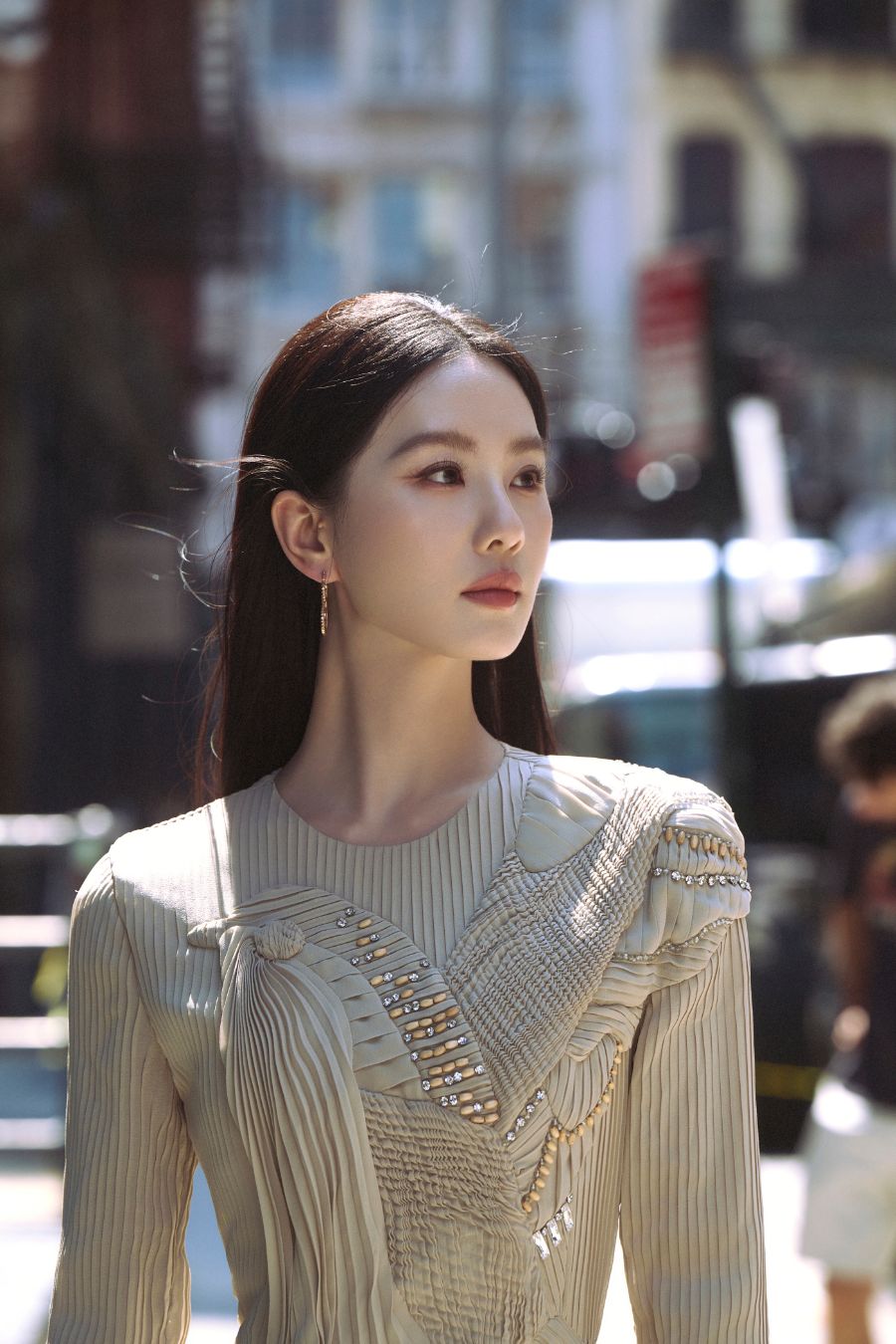 刘诗诗纽约街拍，优雅自信的女明星-第3张图片-风享汇