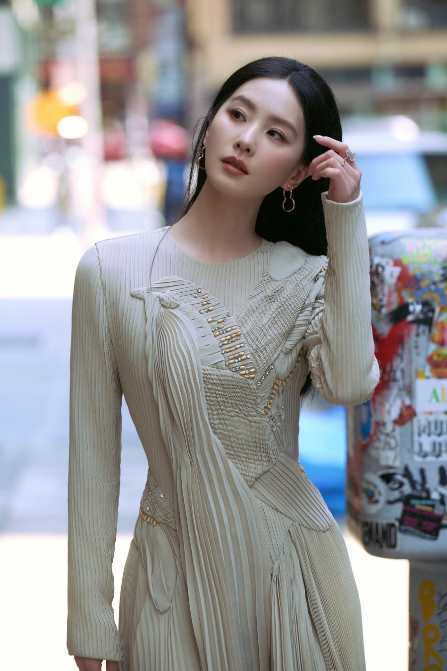 刘诗诗纽约街拍，优雅自信的女明星-第8张图片-风享汇