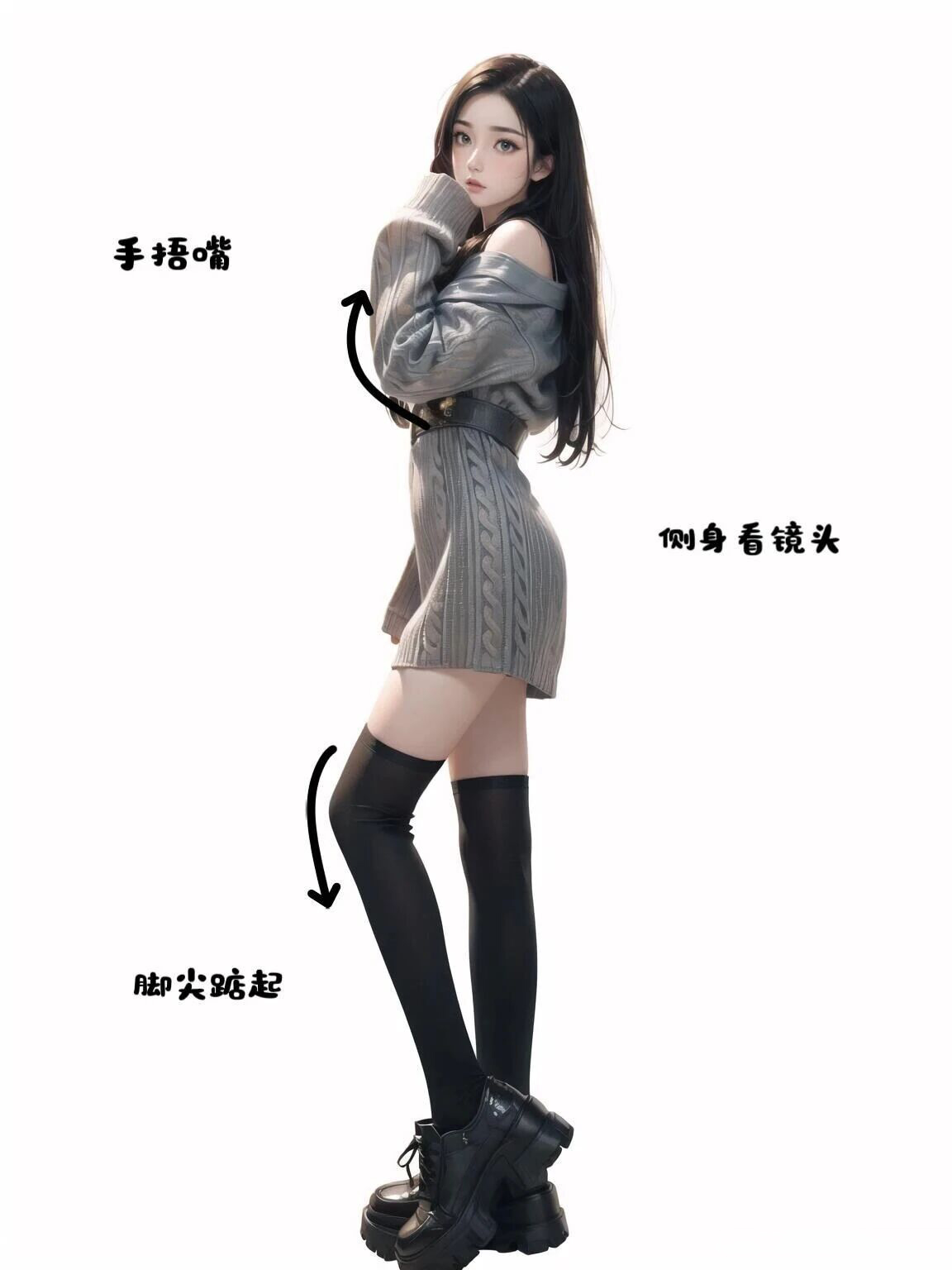 8个万能站姿拍照姿势,轻松拍出甜酷感-第4张图片-风享汇 8个万能站姿拍照姿势,轻松拍出甜酷感-第4张图片-风享汇