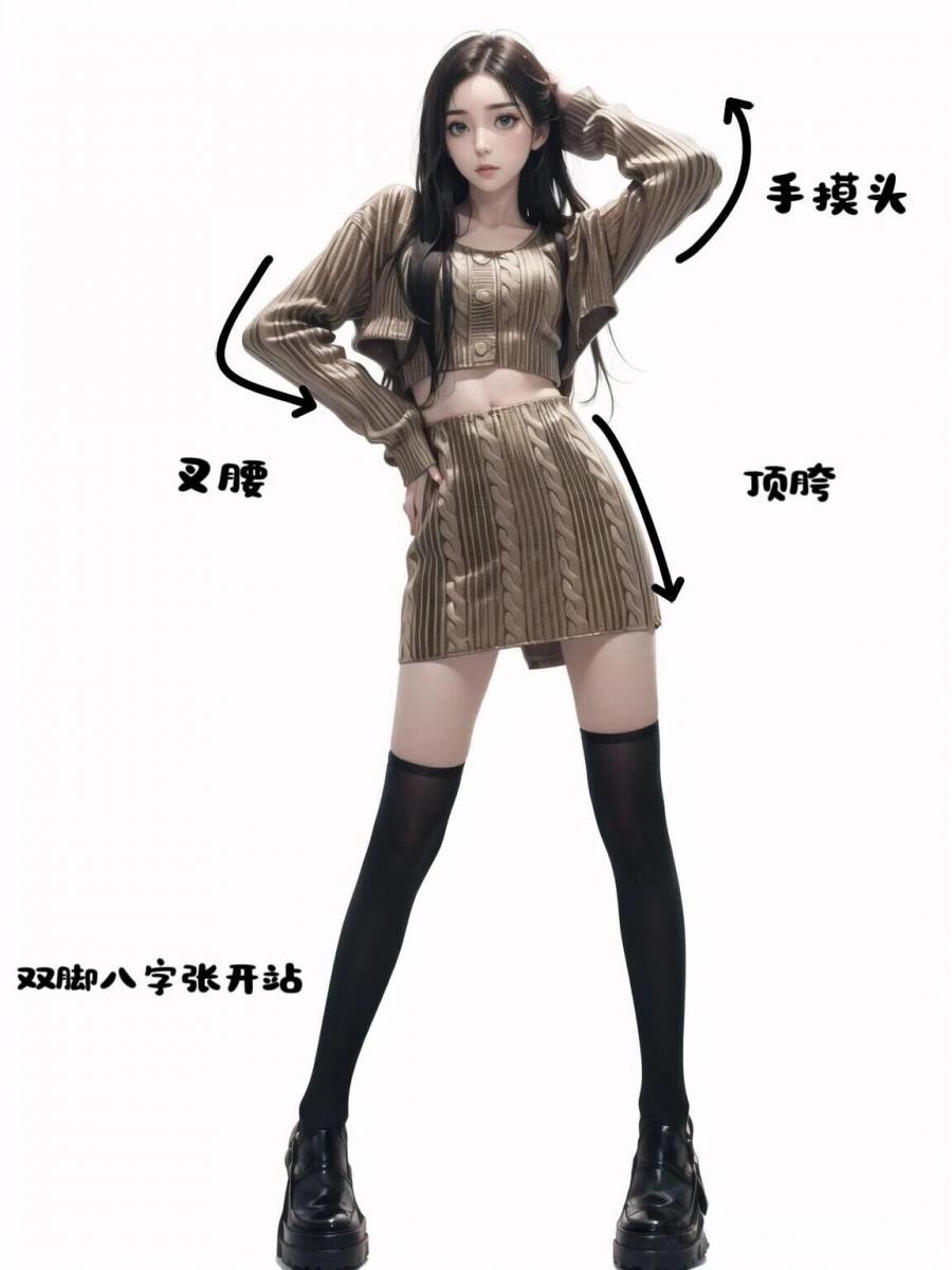 8个万能站姿拍照姿势,轻松拍出甜酷感-第6张图片-风享汇 8个万能站姿拍照姿势,轻松拍出甜酷感-第6张图片-风享汇