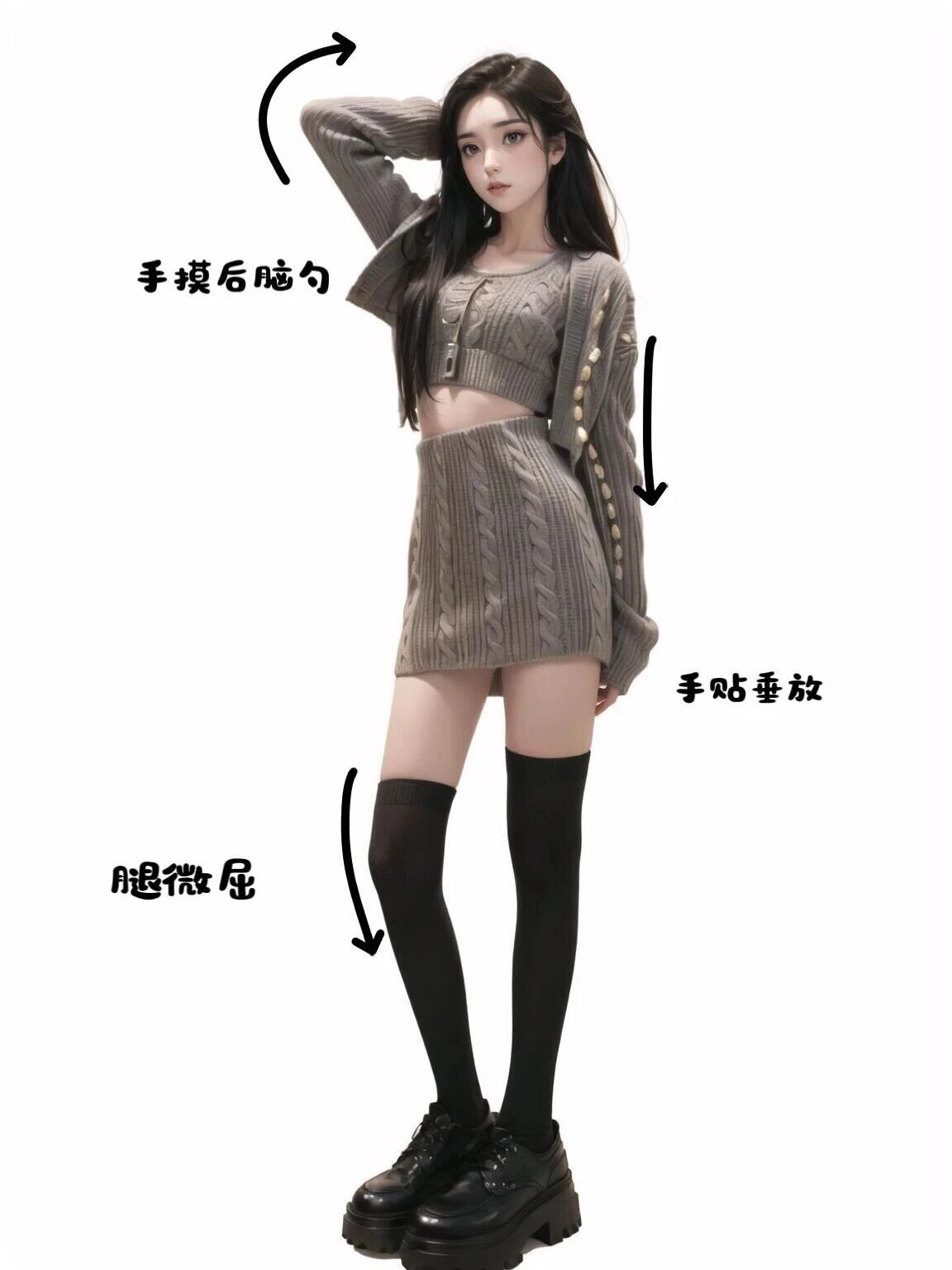 8个万能站姿拍照姿势,轻松拍出甜酷感-第8张图片-风享汇 8个万能站姿拍照姿势,轻松拍出甜酷感-第8张图片-风享汇
