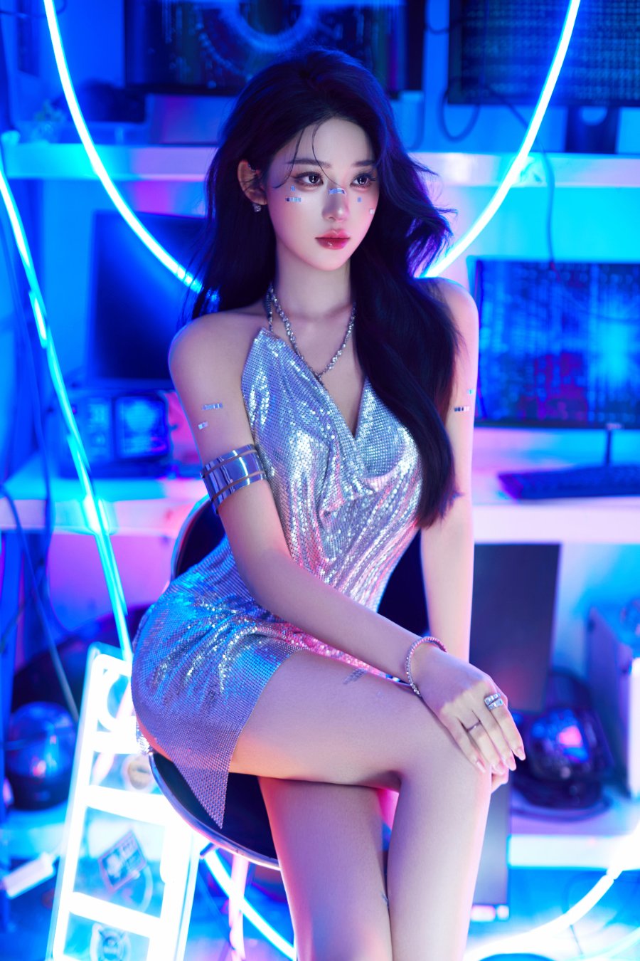 赛博朋克写真｜闯入未来世界的机械姬-第1张图片-风享汇