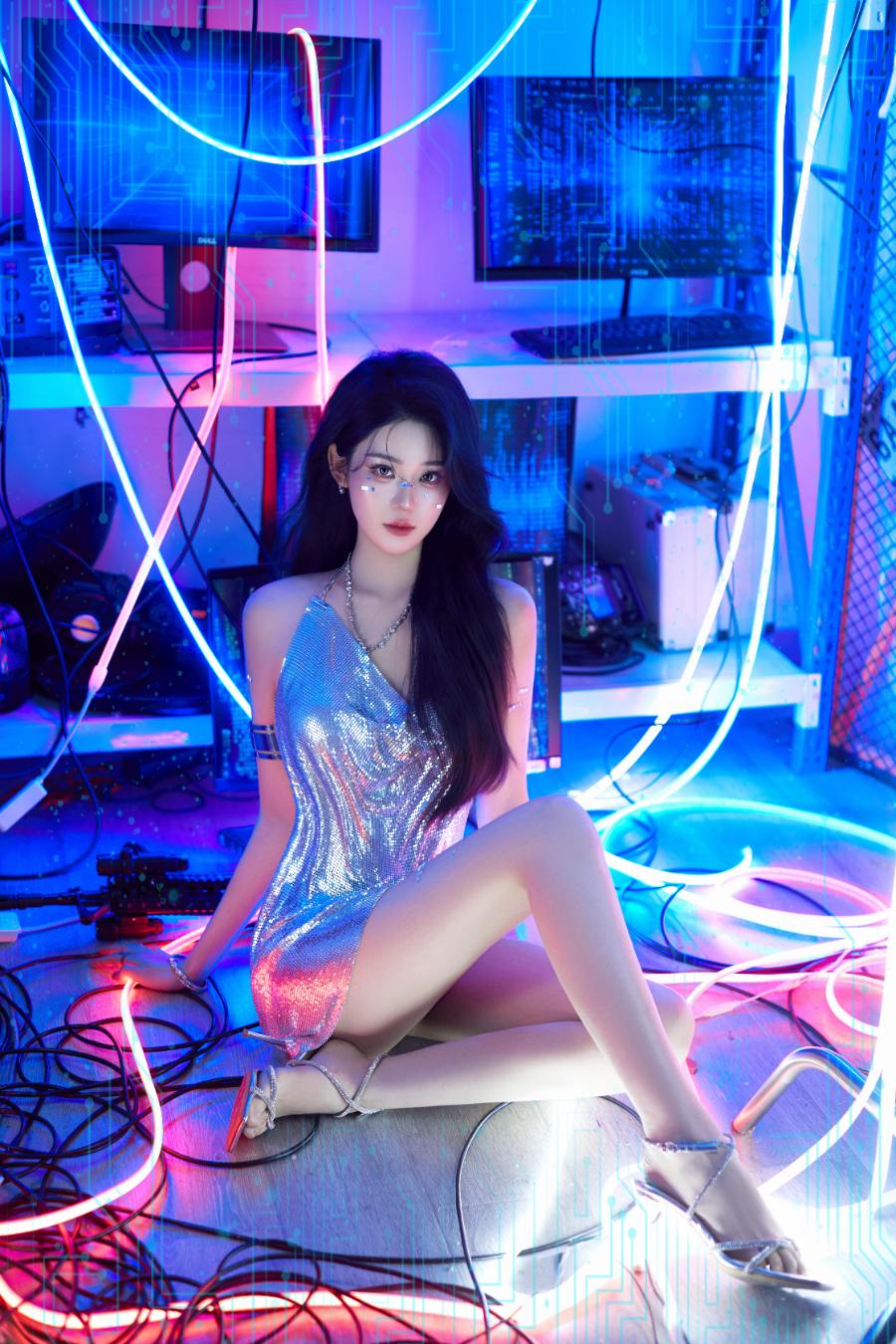 赛博朋克写真｜闯入未来世界的机械姬-第3张图片-风享汇