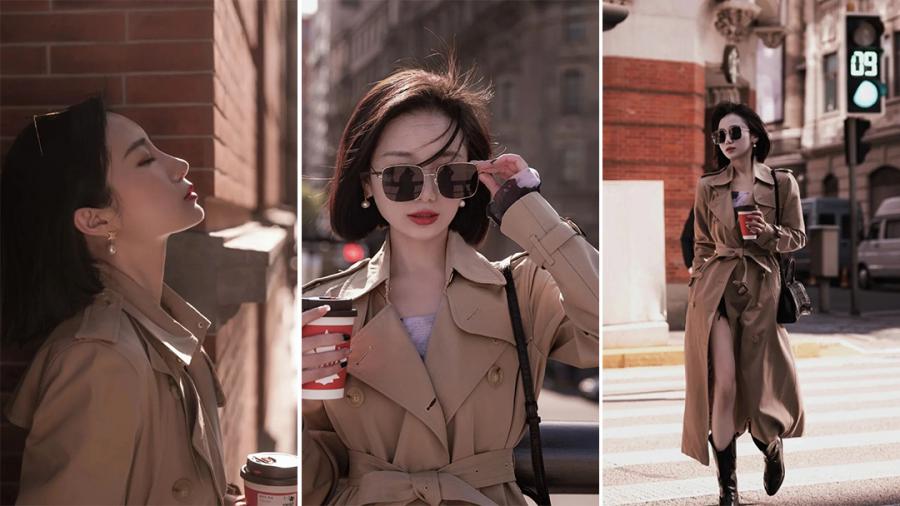 秋冬9个风衣街拍姿势，让你拍出杂志级时尚感-第1张图片-风享汇