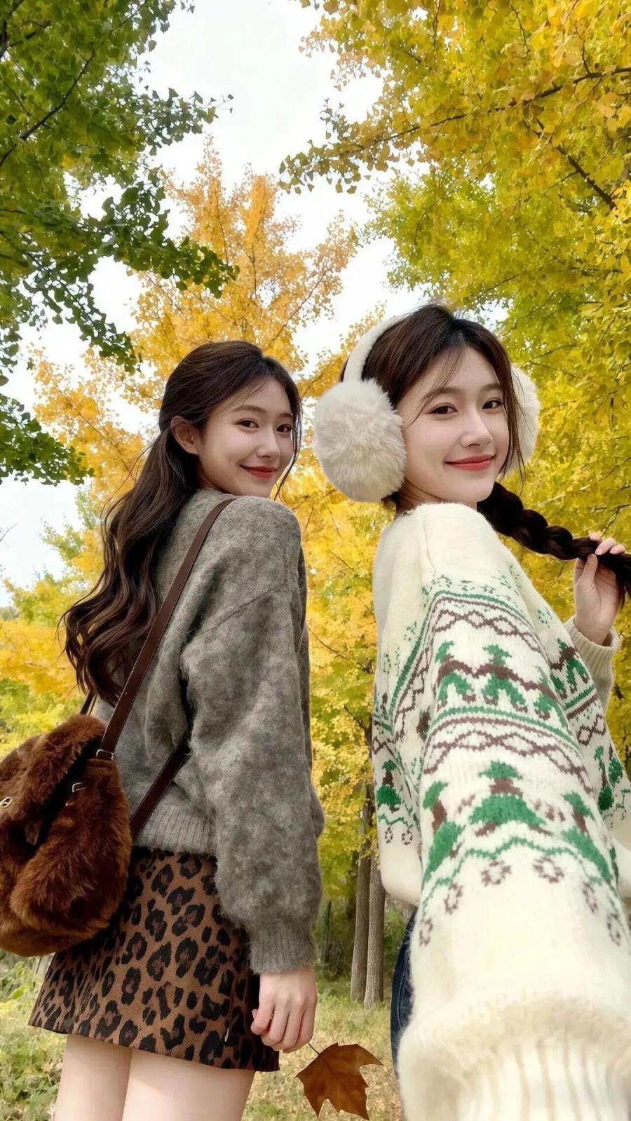 秋冬闺蜜写真:5 个姿势拍出杂志感,把季节浪漫锁进镜头-第3张图片-风享汇 秋冬闺蜜写真:5 个姿势拍出杂志感,把季节浪漫锁进镜头-第3张图片-风享汇