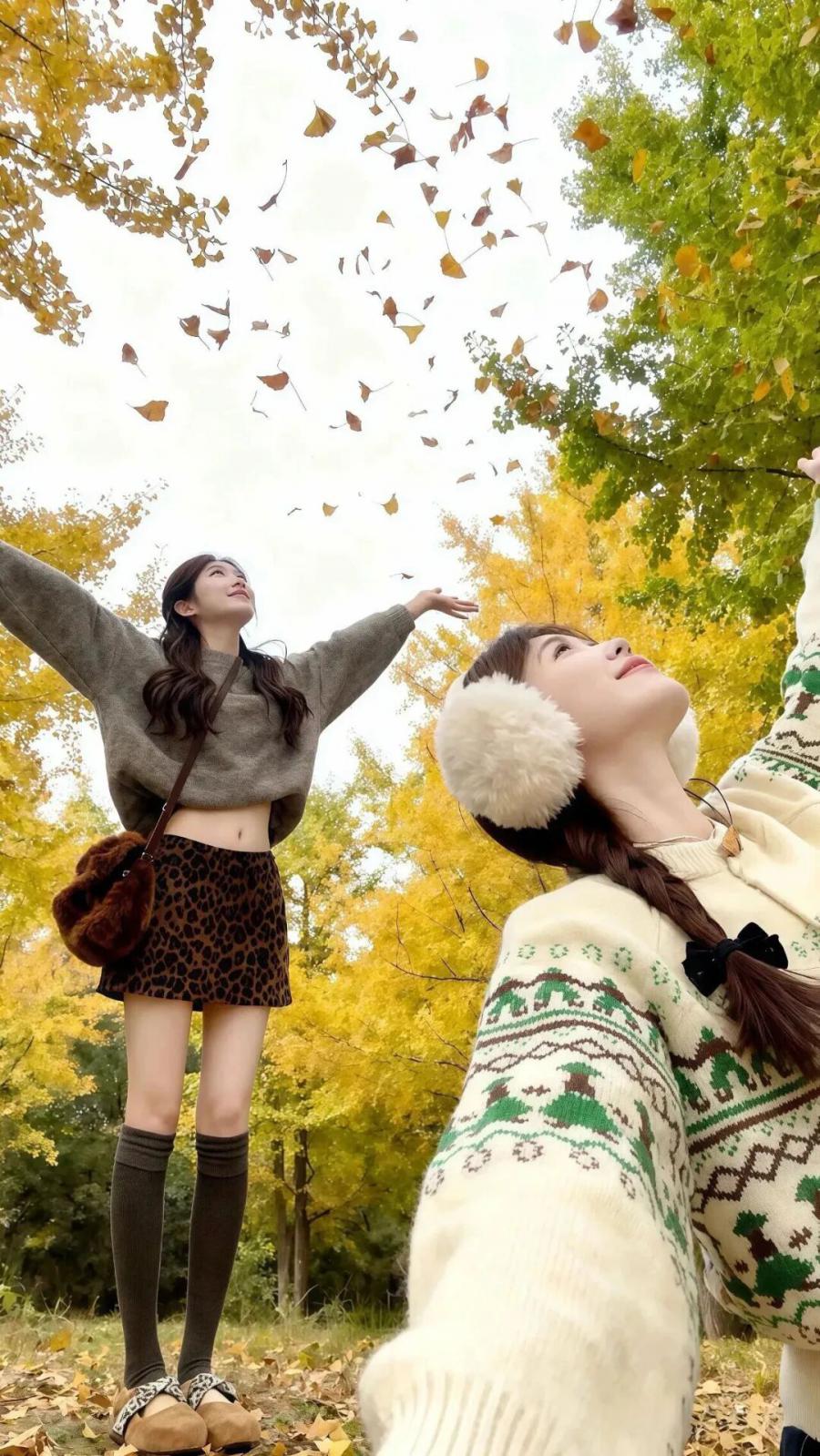 秋冬闺蜜写真:5 个姿势拍出杂志感,把季节浪漫锁进镜头-第6张图片-风享汇 秋冬闺蜜写真:5 个姿势拍出杂志感,把季节浪漫锁进镜头-第6张图片-风享汇