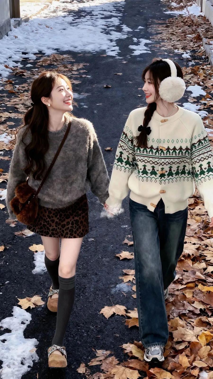 冬日闺蜜街拍这样拍!专属你们的温暖时光-第2张图片-风享汇 冬日闺蜜街拍这样拍!专属你们的温暖时光-第2张图片-风享汇