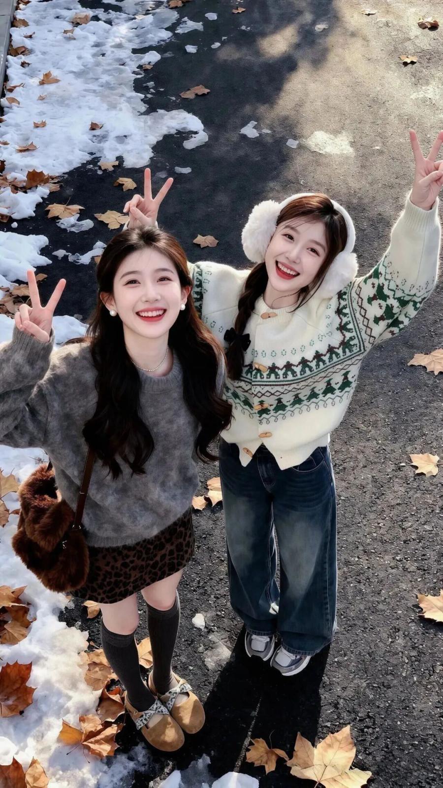 冬日闺蜜街拍这样拍!专属你们的温暖时光-第3张图片-风享汇 冬日闺蜜街拍这样拍!专属你们的温暖时光-第3张图片-风享汇