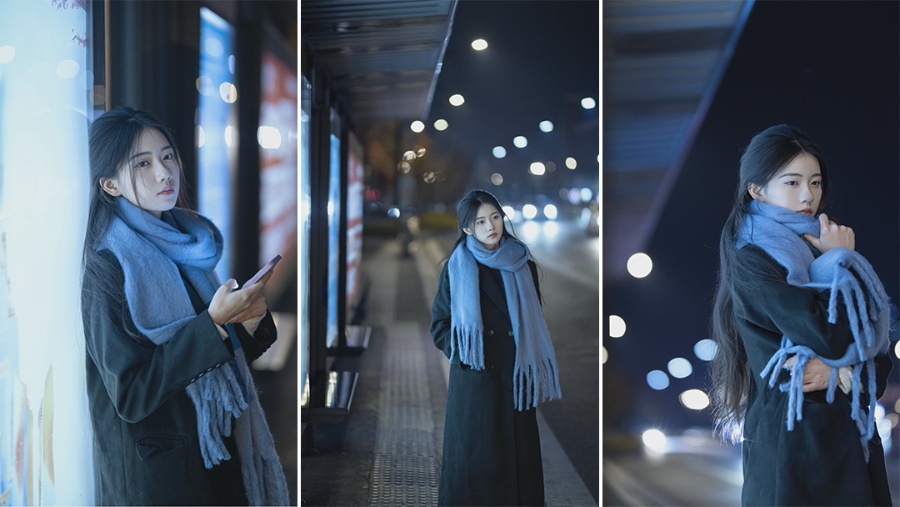 冬夜公交站拍照,7个摆姿,把清冷氛围感刻进镜头-第1张图片-风享汇 冬夜公交站拍照,7个摆姿,把清冷氛围感刻进镜头-第1张图片-风享汇