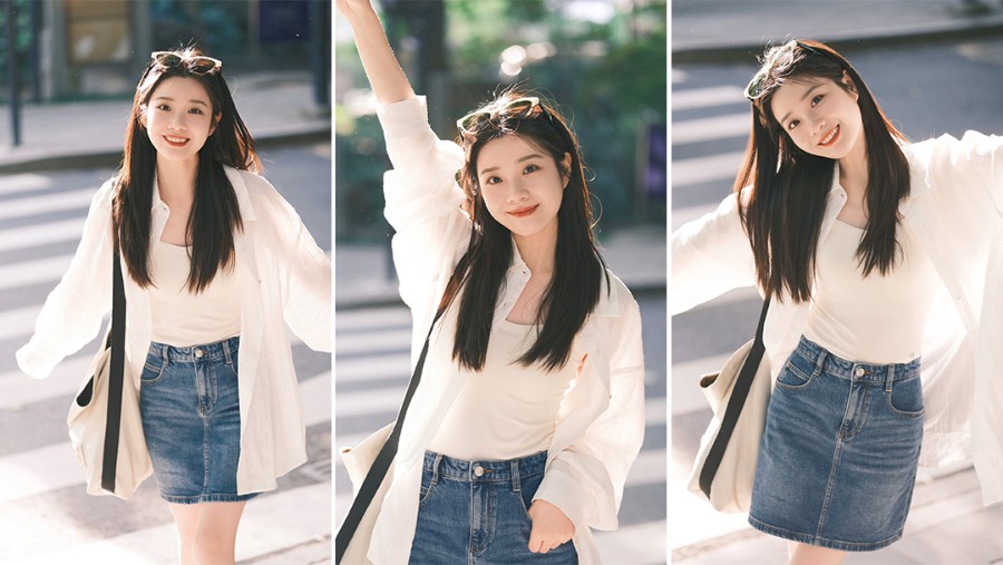 日常街拍姿势：10个动作教你拍出元气少女-第1张图片-风享汇