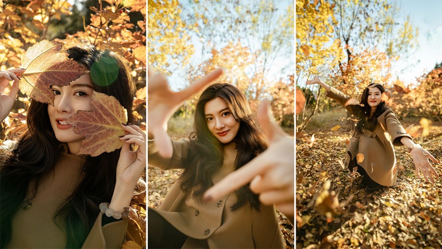 叶丛里拍照｜9个氛围感写真姿势，看完直接抄作业-第1张图片-风享汇