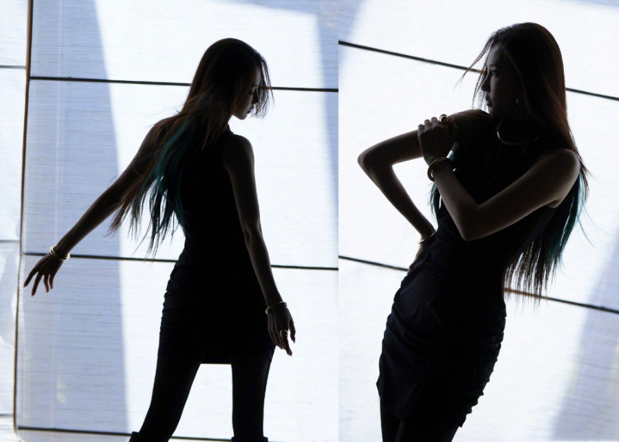 弦子《机车恋人》暗黑风格穿搭，热辣酷美-第8张图片-风享汇