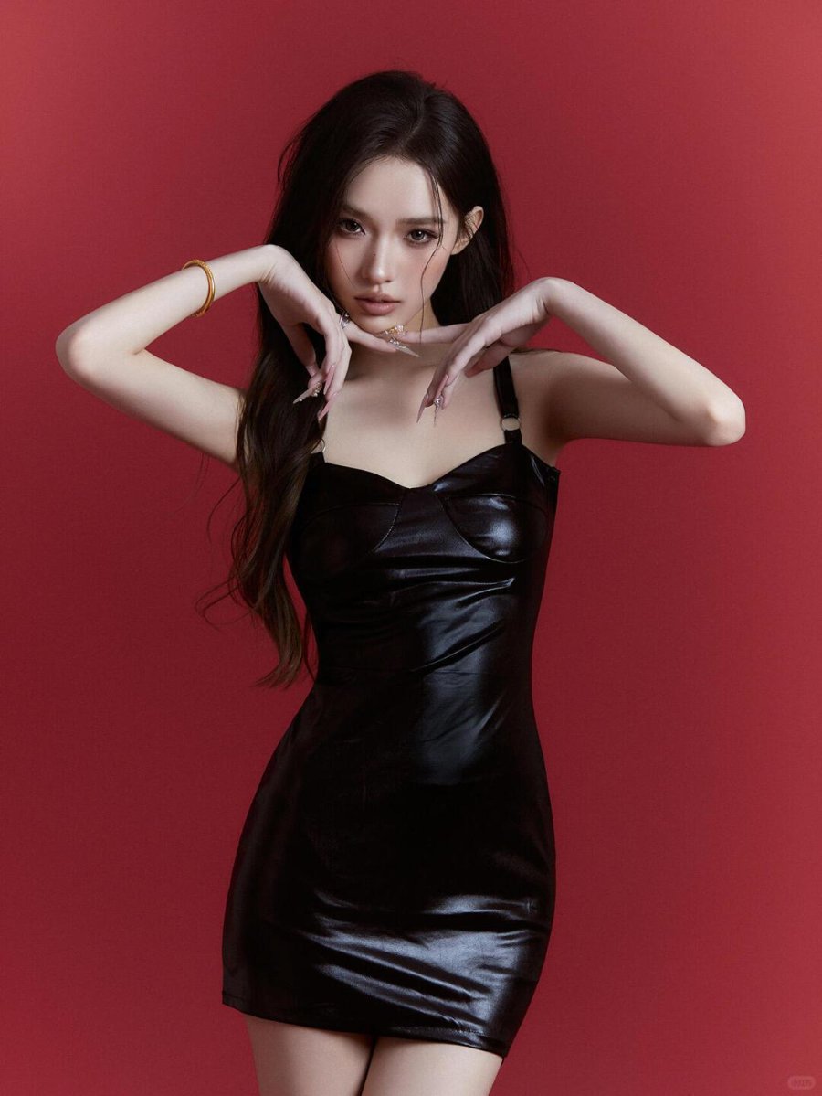 红调佳人：时尚皮裙的魅力演绎-第4张图片-风享汇
