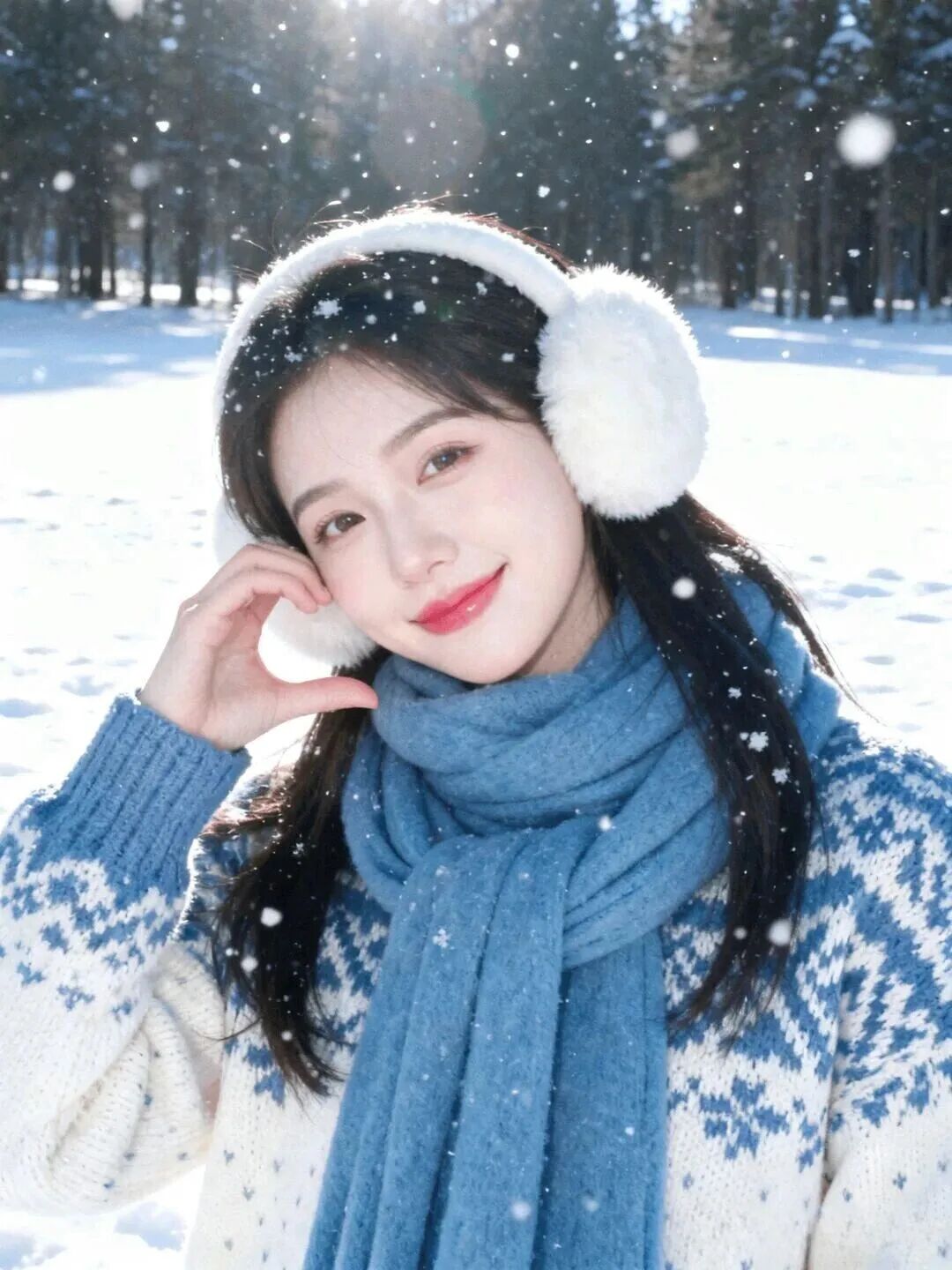 冬日雪地拍照：12个软乎乎摆姿，轻松拿捏氛围感-第5张图片-风享汇