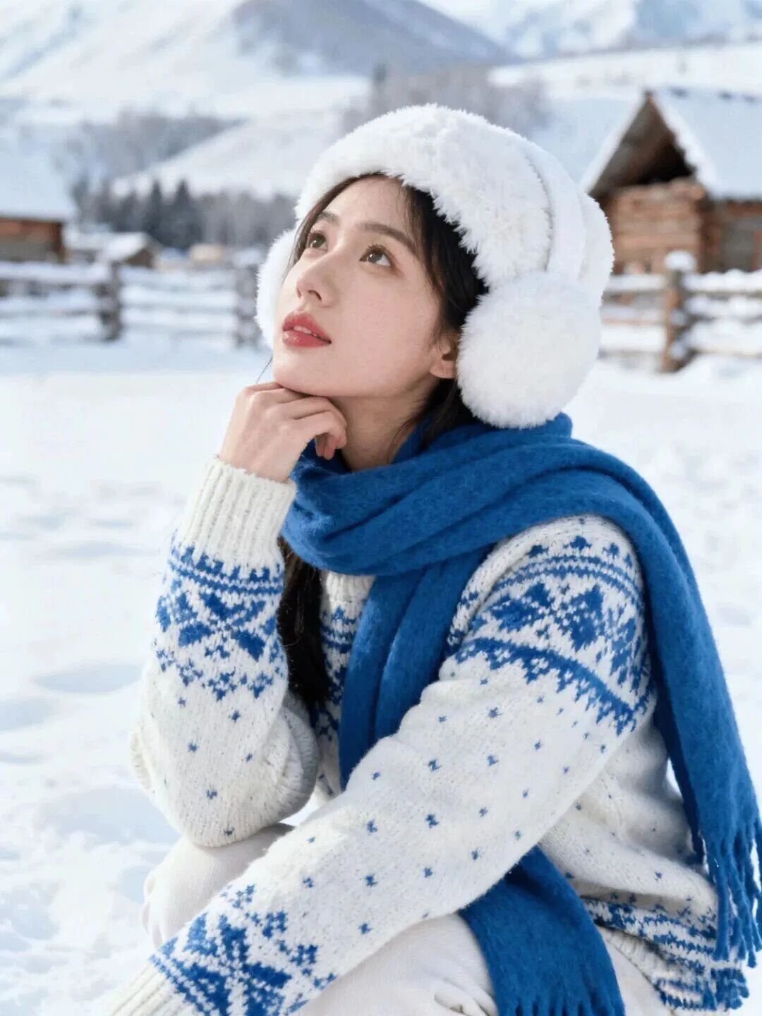 冬日雪地拍照：12个软乎乎摆姿，轻松拿捏氛围感-第13张图片-风享汇