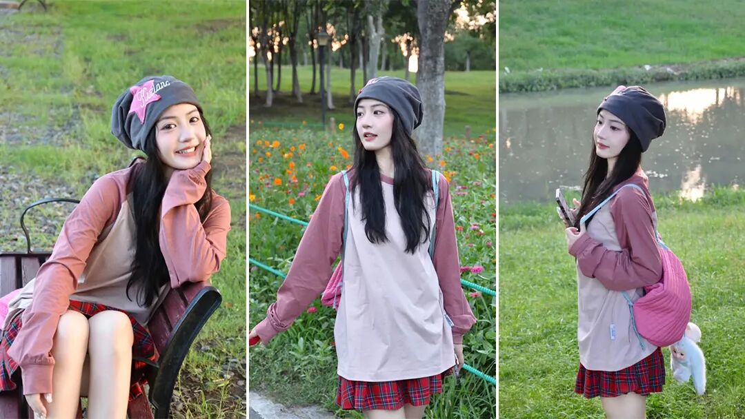 普通穿搭秒变公园青春片！9个摆姿公式直接抄-第1张图片-风享汇