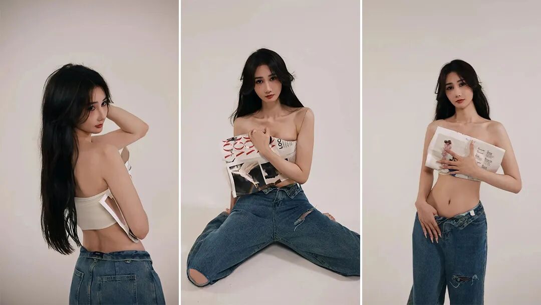 报纸牛仔辣妹｜6个出片姿势手把手教你-第1张图片-风享汇