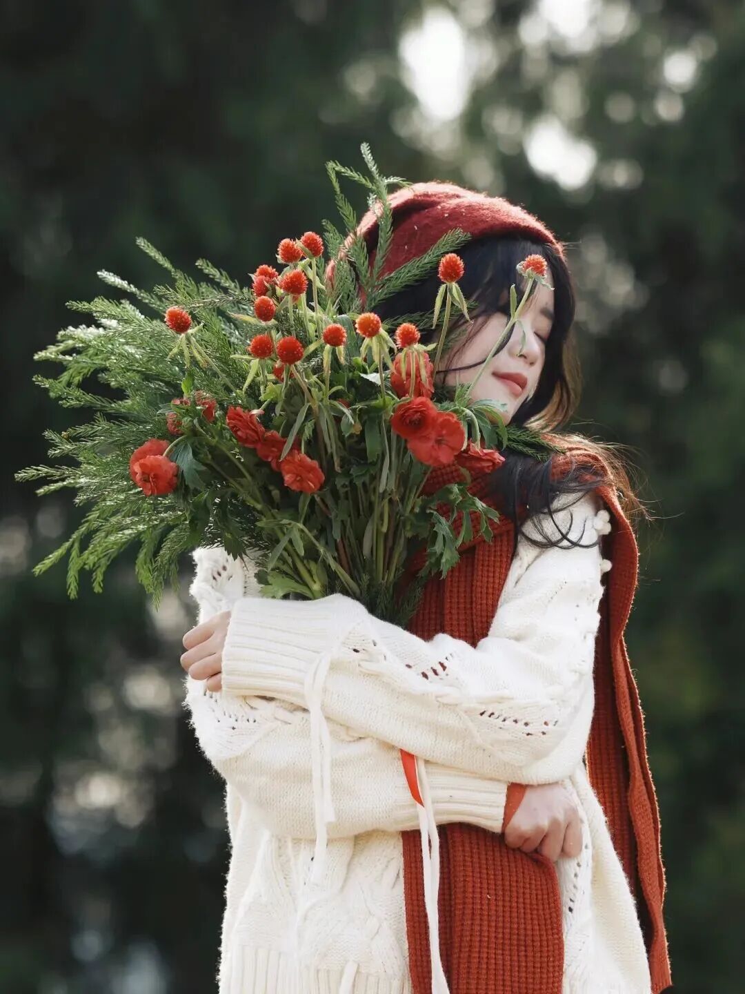 秋冬森系不露脸拍照：9个摆姿，拍出电影感松弛氛围-第7张图片-风享汇