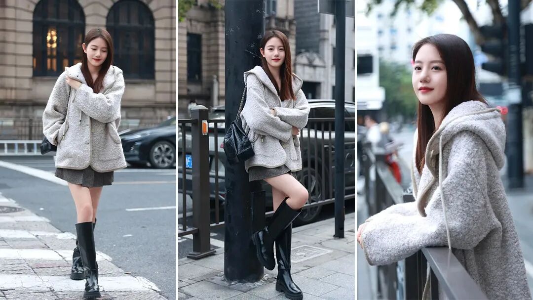 格雷系街拍摆姿｜6个动作拿捏秋冬氛围感-第1张图片-风享汇